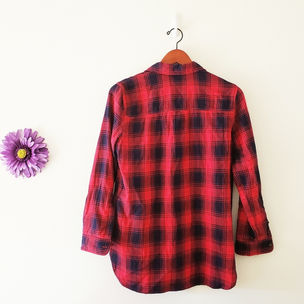 Madewell Flannel Ex-Boyfriend Shirt Albion Plaid Size Small NWT - Picture 2 of 9